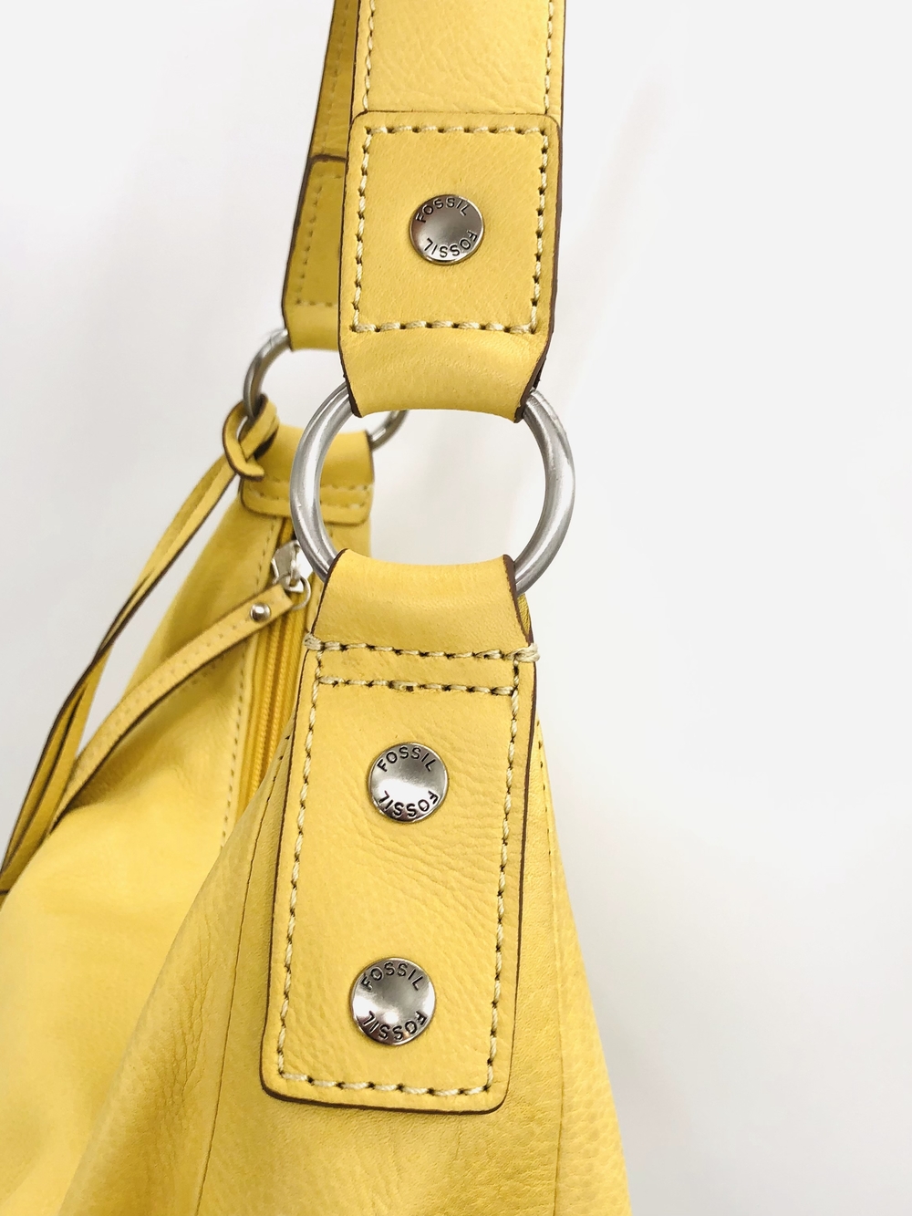 Fossil Yellow Leather Women’s Shoulder Bag - Picture 5 of 9